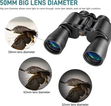 Load image into Gallery viewer, Binoculars 20x50 for Adults,Waterproof/Professional Binoculars Durable &amp; Clear BAK4 Prism FMC Lens,Suitable for Outdoor Sports, Concert and Bird Watching