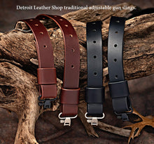 Cargar imagen en el visor de la galería, Detroit Leather Shop USA Handmade Slider Buckle Rifle Sling 1.25&quot;