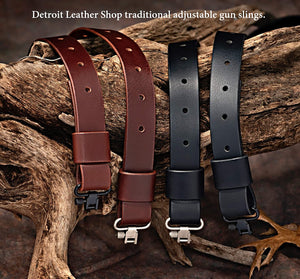 Detroit Leather Shop USA Handmade Slider Buckle Rifle Sling 1.25"