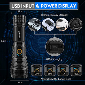 Flashlights LED High Lumens Rechargeable