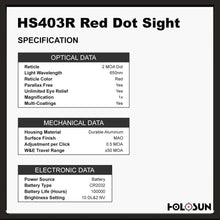Cargar imagen en el visor de la galería, 🤠👍Holosun HS403R Micro punto rojo
