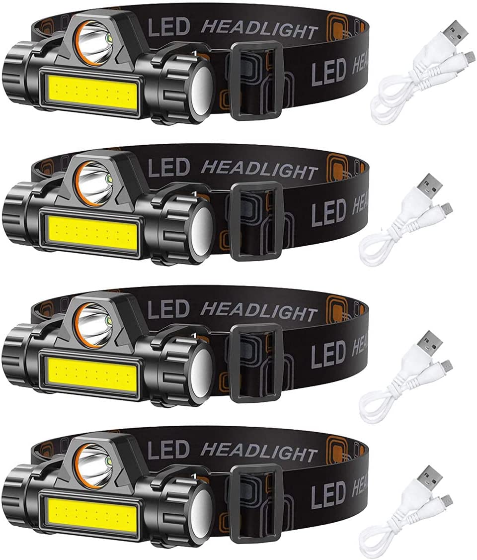 LED headlamp Flashlight 4-Pack LED